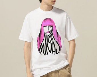 Nickiminaj Face Minimalist Shirt, Nicki Tour 2024 Vintage TShirt, Nicki Text Vintage Style Shirt, Singer Nicki Hiphop Shirt, Gift For Fans