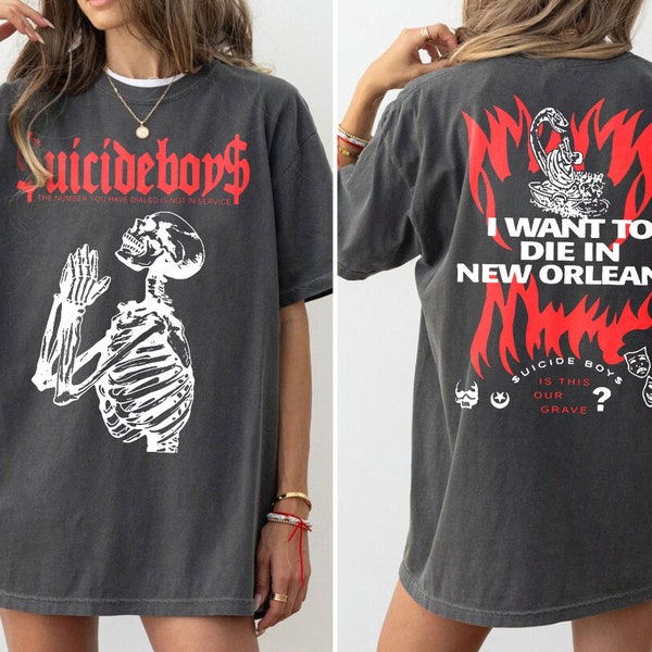 Vintage Suicide Boys Tour Shirt, I Want To Die In New Orleans Shirt, Suicideboys HipHop Shirt, Scrim Tshirt Grey Day Tour, SuicideBoys Merch