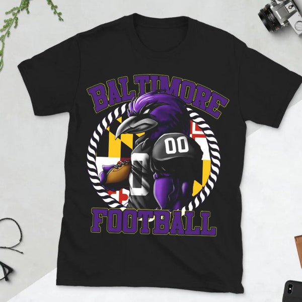 Baltimore Football Vintage Shirt, Baltimore Football Team Back T-shirt, American Football Shirt, Sports Unisex Tee, Fan Gift, Gift For Him