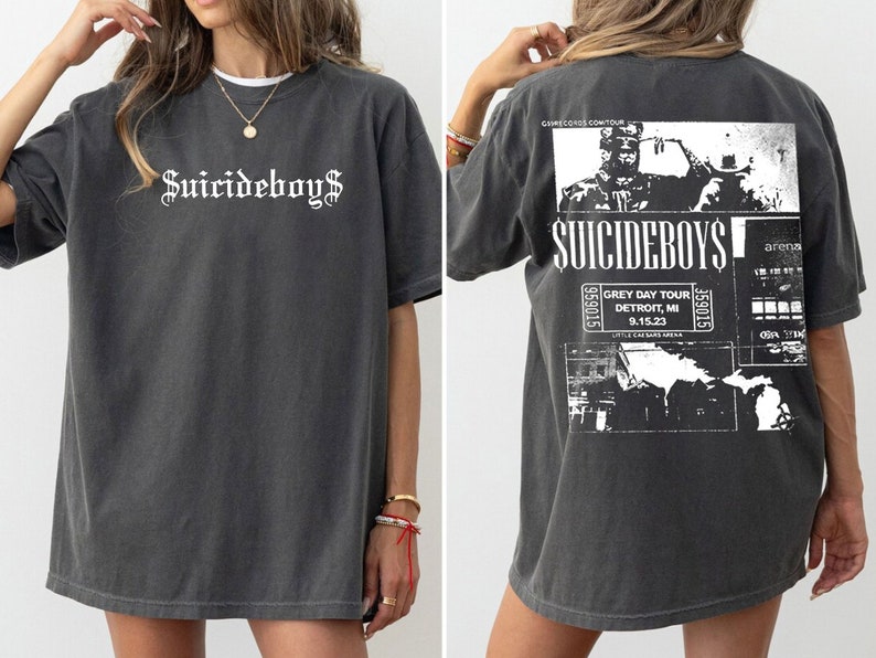 Vintage Suicideboys Tour 2Side Shirt, I Want To Die Shirt, Suicideboys HipHop Shirt, Scrim Tshirt Grey Day Tour 2023, SuicideBoys Merch zdjęcie 1