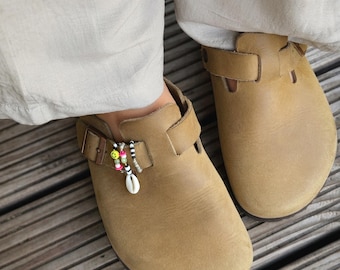Charms für Sandalen Birkenstock Boston Set 3 mit Muscheln und Smiley