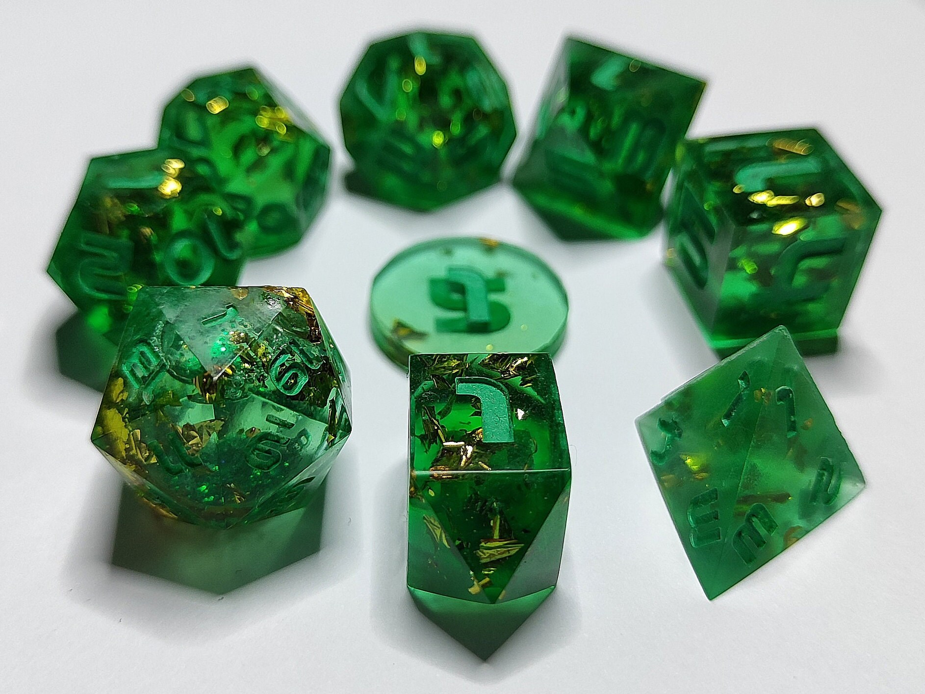 Emerald gemstone deals dice