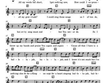 Dankbarkeit Anbetung Lied Blei Noten In der Tonart C Digitaler Download