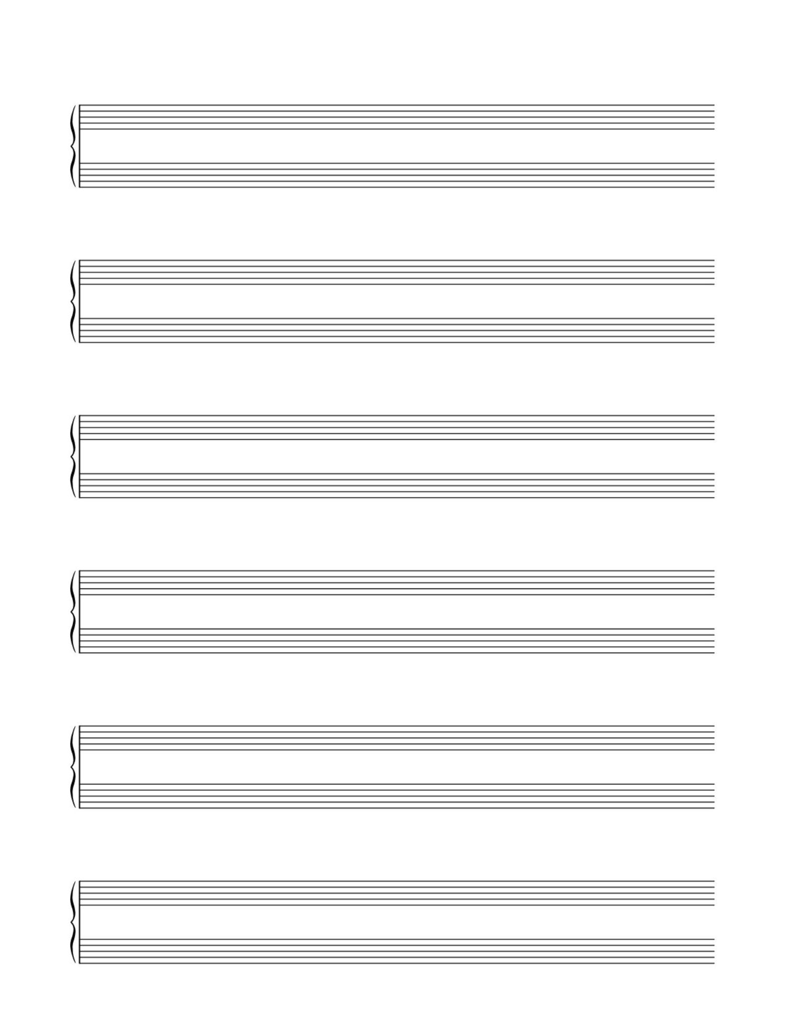 Songwriting Paper.pdf Blank Music Manuscript Paper SET of 5 Pdfs for Digital Download | Music ...