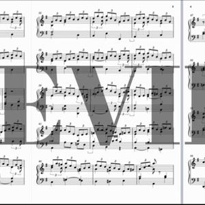 May include: A sheet music score for piano titled "Ave, Joy of Man's Desiring" by Johann Sebastian Bach. The score is printed in black and white on white paper. The music is written in standard notation.