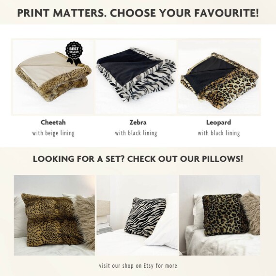 Cheetah Fur Blanket Animal Patterned Savannah Extremely Soft Minky Cuddle Fur Throw Blanket Etsy