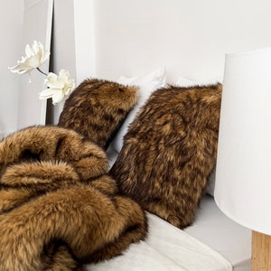 24x24 faux fur best sale pillows