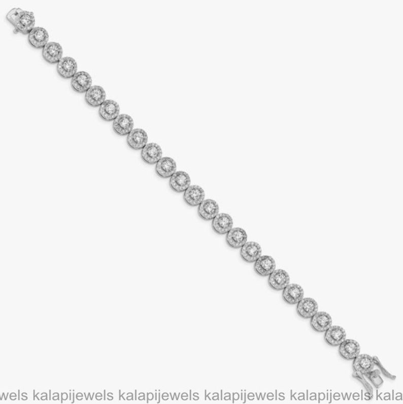 Tennis Bracelet, Tennis Bracelet For Women Gold, Diamond Bracelet, Bracelet For Mom, Bracelet, 1.54 Ct Diamond, 14K White Gold Plated