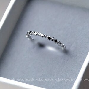 Minimalist Ring, Starburst Ring, 14K White Gold, Gift For Her, 1.58 Ct Round Cut Diamond Ring, Anniversary Gift For Wife, Celestial Ring