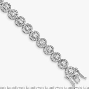 Tennis Bracelet, Tennis Bracelet For Women Gold, Diamond Bracelet, Bracelet For Mom, Bracelet, 1.54 Ct Diamond, 14K White Gold Plated