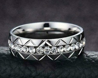 Men's Eternity Band, Men's Diamond Ring, 14K White Gold, 2.65 Ct Diamond, Ring For Men's, Gift Ring, Channel Set Ring, Diamond Jewellery