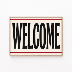 Welcome poster, Hallway poster, Dramatic exit print, Home Decor, Funny Entryway Poster, Trendy Wall Art, Welcome decor, Typography Art