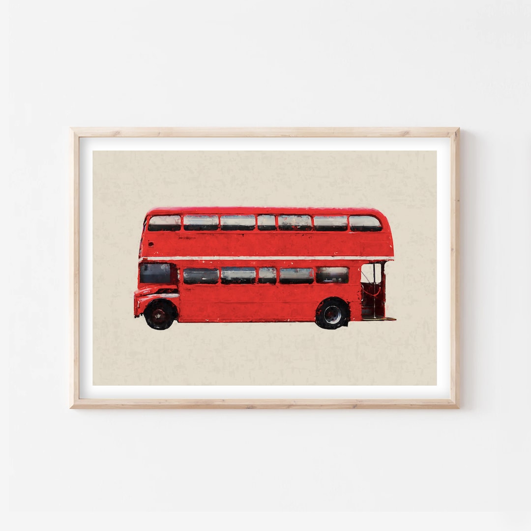 London Bus Wall Art Etsy