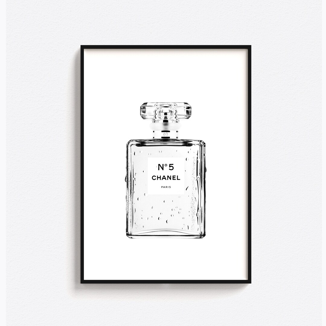 Chanell Perfume Bottle Wall Art Channel Minimalistic Perfume Etsy