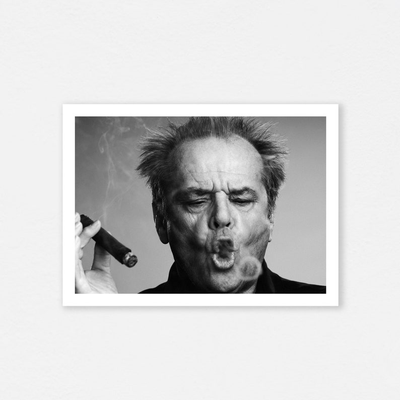 Jack Nicholson, Jack Nicholson Poster, Jack Nicholson Wall Art, Black