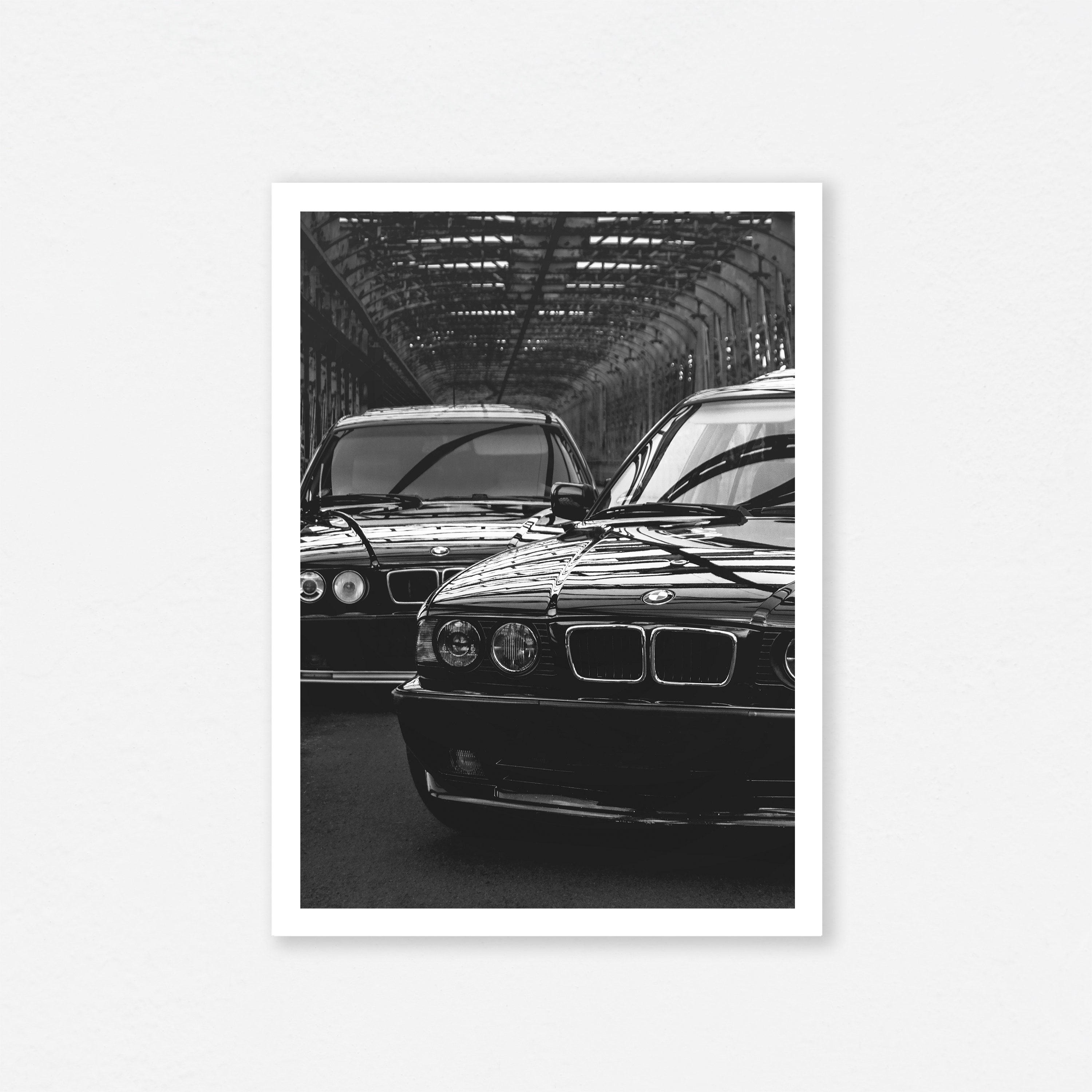 Vintage BMW Car, BMW E34 Poster, BMW Car Poster, Classic Car Poster
