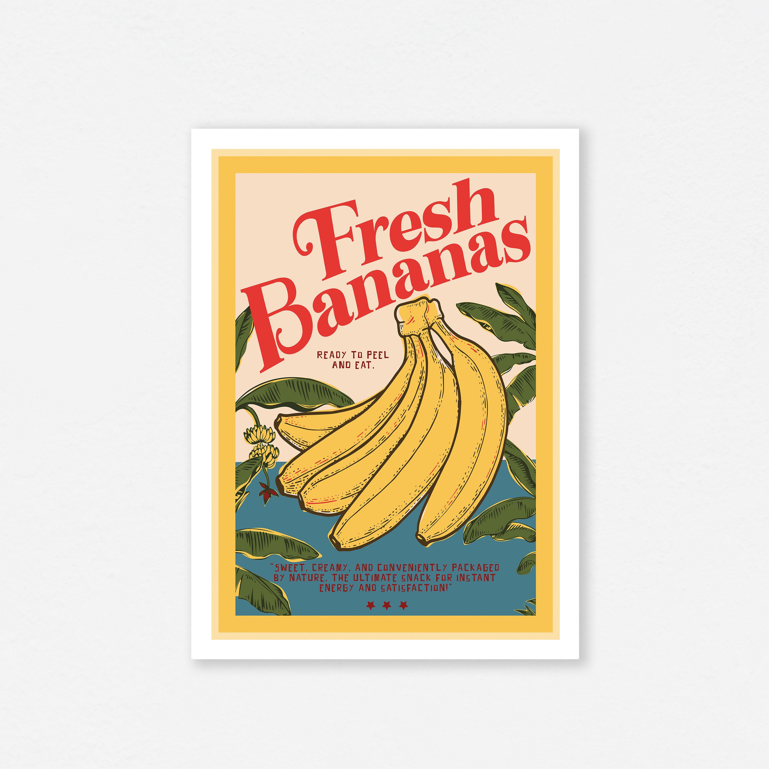 bananaページ Retro Banana Print: Trendy Kitchen Wall Art (digital Download) - Etsy