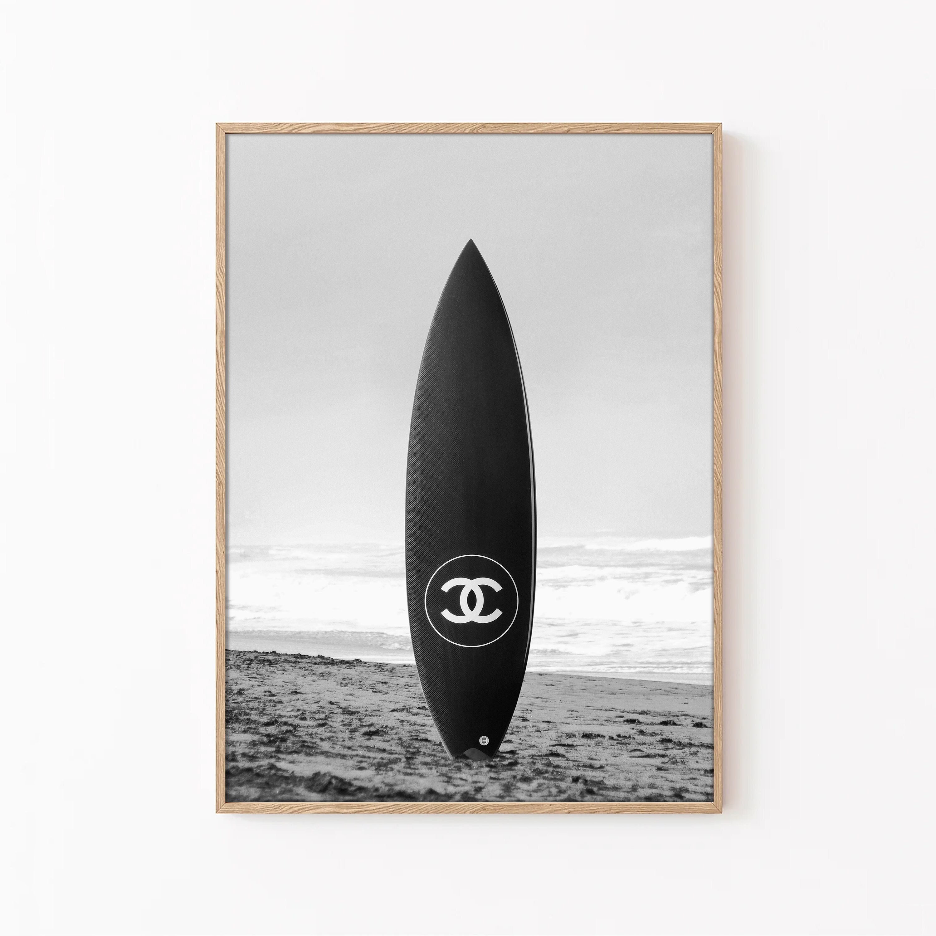 Chanell Surf Board Poster Chanell Beach Print Fashion Wall -  Sweden