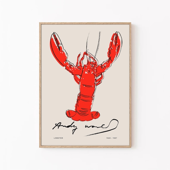 Red Lobster Wall Art Print: Retro Kitchen Decor (Digital Download)
