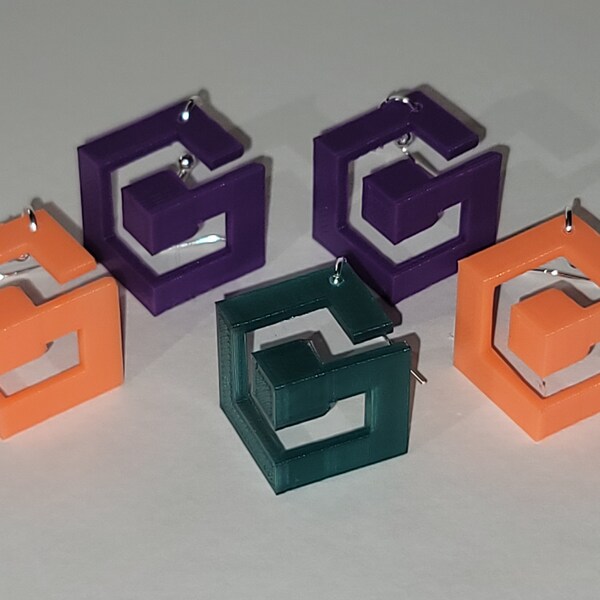 GameCube серьги 3D-Печатью