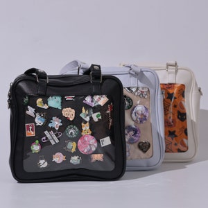 Ita Bag Backpack, Shoulder and Crossbody, 3 Carries Style Versatile Ita bag, Ita Bag Insert, Enamel Pin, Mini Backpack Parten Itabag Pin Bag