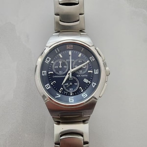 Vintage Festina F6698 Chronograph Men&#39;s Watch | Stainless Steel | Blue Dial | Water Resistant