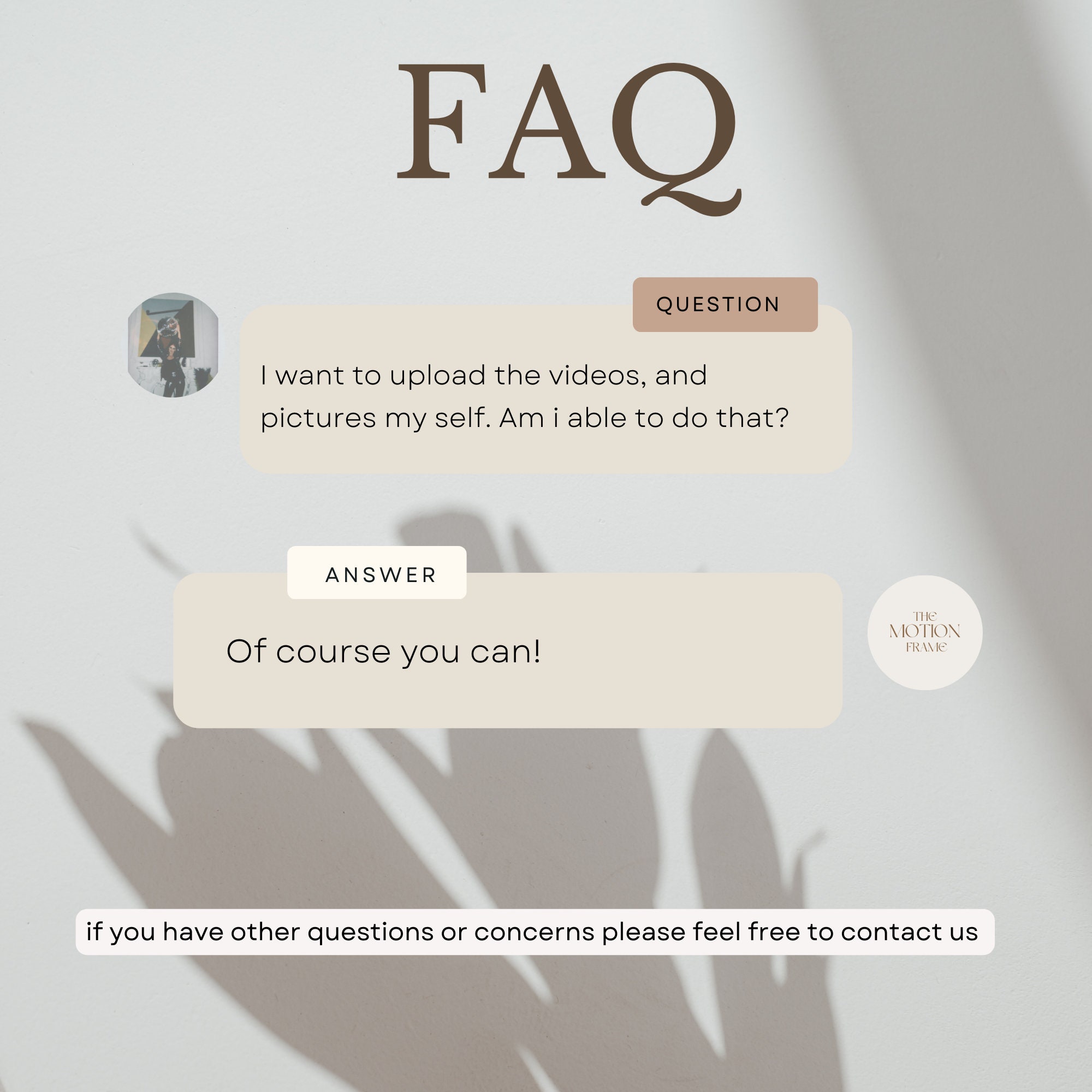 Acrylic Customizable Motion Video Frame Full HD Infinite Video/picture