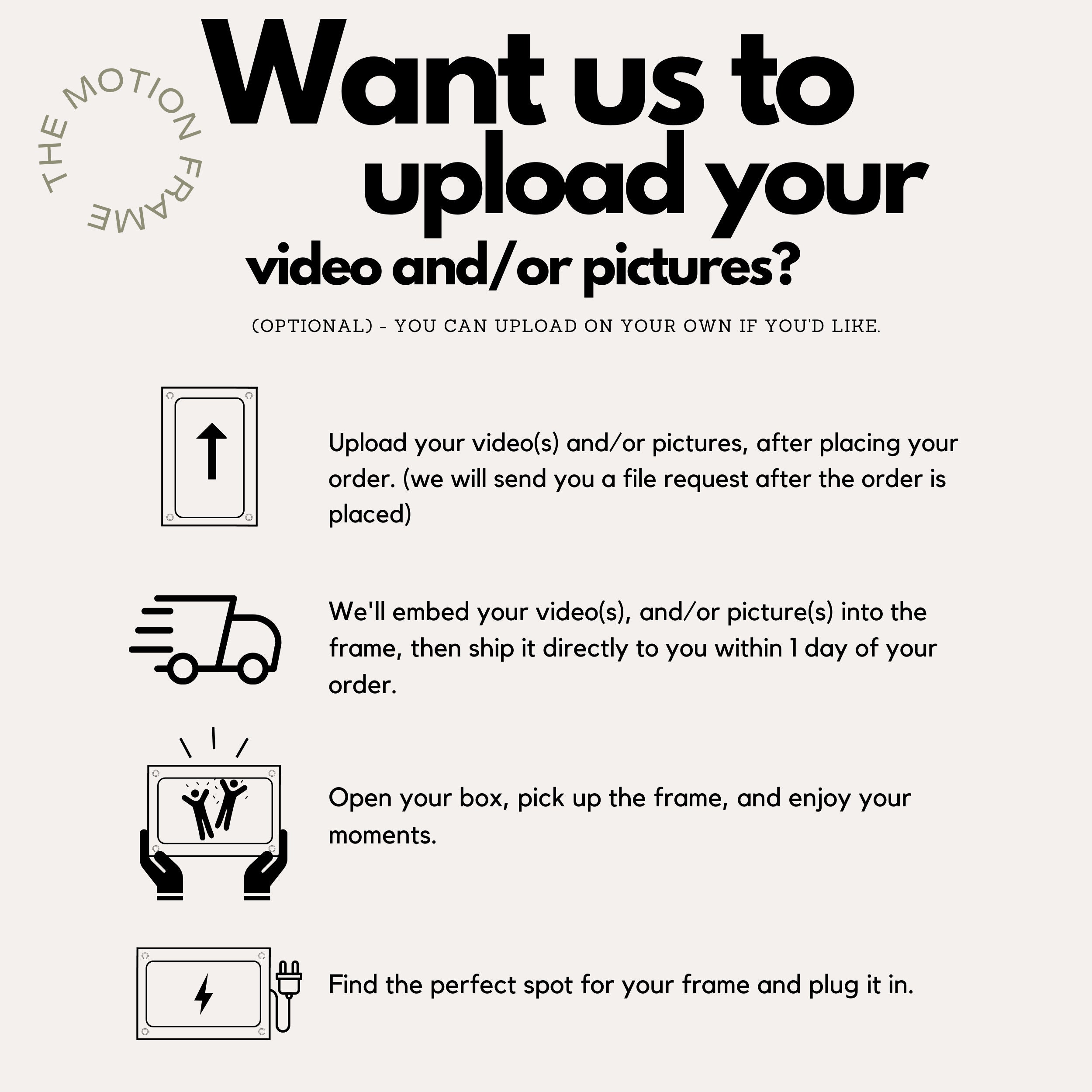 Acrylic Customizable Motion Video Frame Full HD Infinite Etsy