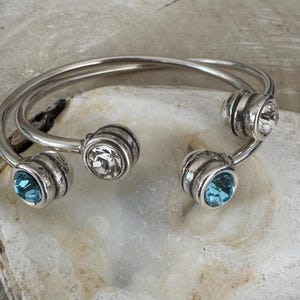 Swarovski Crystal sterling silver bangle
