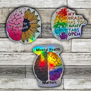 Mental Health Holographic Stickers *READ DESCRIPTION*