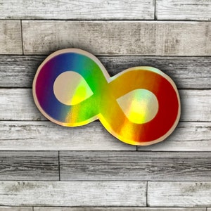 Holografische regenboog Infinity sticker