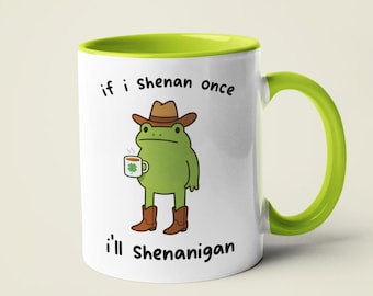 Funny Cowboy Frog Mug - Shenanigan Frog Mug - Funny Work Mug - Office Mug - Funny Frog Gifts - Friendship Gift - Work Colleague Gift