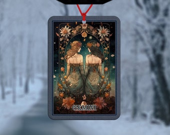 Zodiac car air freshener - GEMINI - car accessory - spiritual gift - 21 May to 20 Jun - Gemini twins - astrological sign - element air