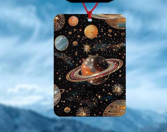 Outer space car air freshener - car accessories - stars and planets gift - solar system gift - universe star watcher - gift for astronomer