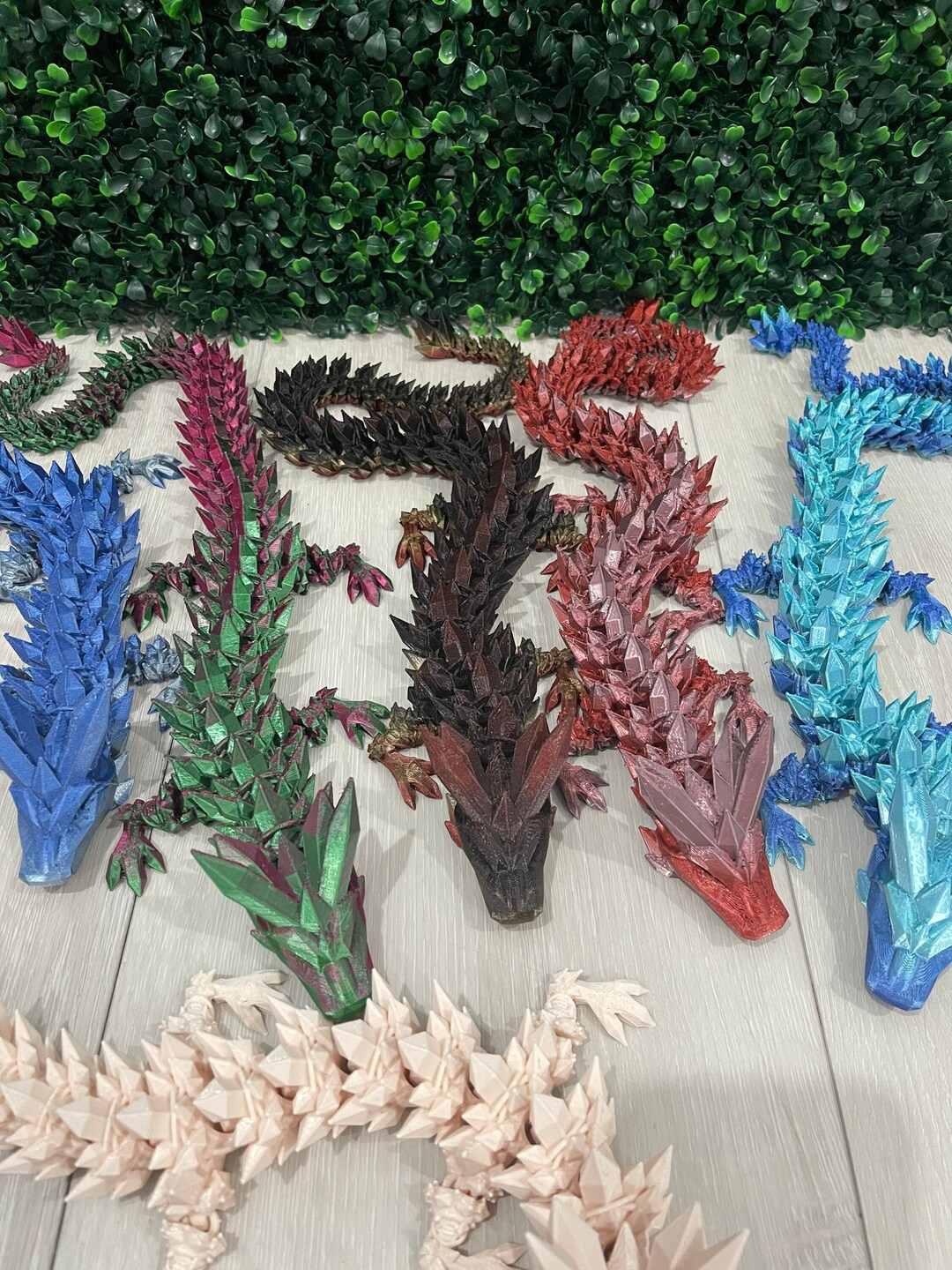 Articulated Crystal Gem Dragon 3d Printed Etsy