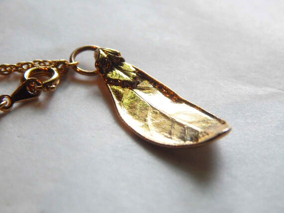 Gold-Dipped Leaf Charm Bracelet - image 7