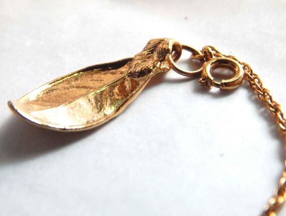 Gold-Dipped Leaf Charm Bracelet - image 4