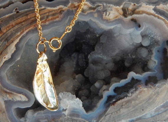 Gold-Dipped Leaf Charm Bracelet - image 2