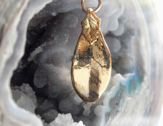 Gold-Dipped Leaf Charm Bracelet - image 1