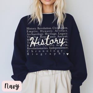 History Words Trendy Sweatshirt,History Is My Jam Shirt,history teacher Crewneck,social studies shirt,history sweatshirt,history teacher gif