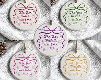 Personalized Baby’s First Christmas Bauble Custom Year