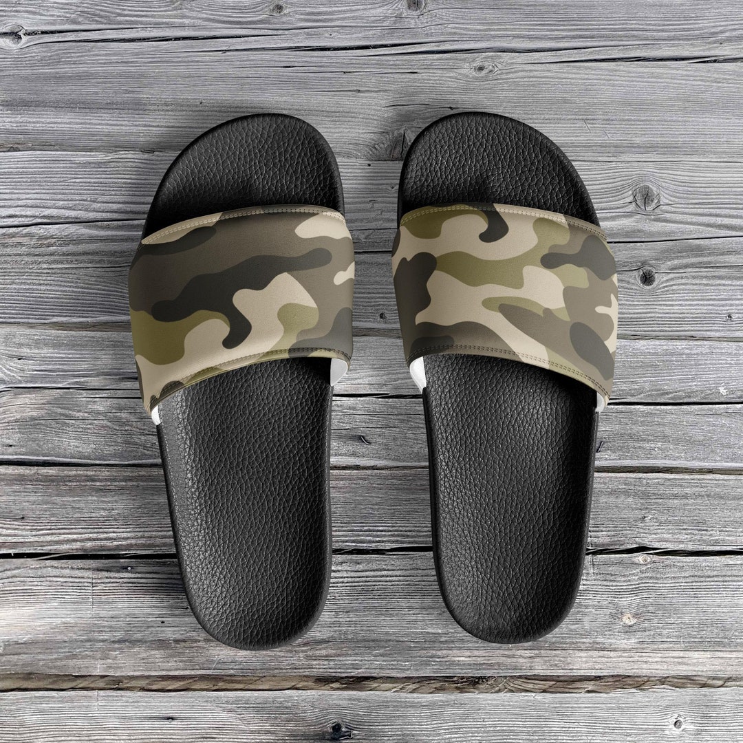 Mens Desert Camo Slides, Mens Camo Slides, Camo Slides, Camo Flip Flips, Camo, Desert Camo Flip