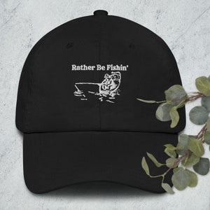 Rather Be Fishin&#39; Hat, Hat for Dad, Dad Hat, Dad Fishing Hat, Fishing Gift, Gift for Him, Fishing Lover, Fishing Gift, Father&#39;s Day Gift,