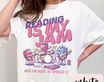 Reading Is My Jam Shirt, Reading Teacher Shirt, English Teacher Shirt, Literacy Teacher Shirt,Reading Month Shirt,Book Lover Shirt,Read Tee