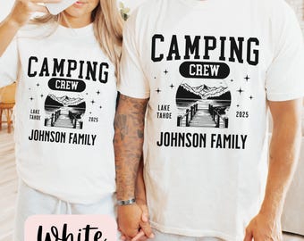 Custom Vacation Shirt, Lake Vacation Shirts, Custom Location Shirt, Camping Family Shirt, Camp Crew Shirt, Family Matching,Nature Lover Gift