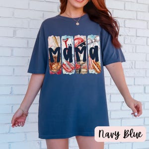 Chemise de maman de baseball personnalisée, chemise de maman de baseball surdimensionnée, chemise de numéro de baseball personnalisée, cadeau de baseball, t-shirt de fan de baseball, t-shirt de maman de sport