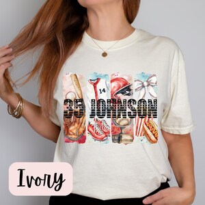 Chemise de maman de baseball personnalisée, chemise de maman de baseball surdimensionnée, chemise de numéro de baseball personnalisée, cadeau de baseball, t-shirt de fan de baseball, t-shirt de maman de sport