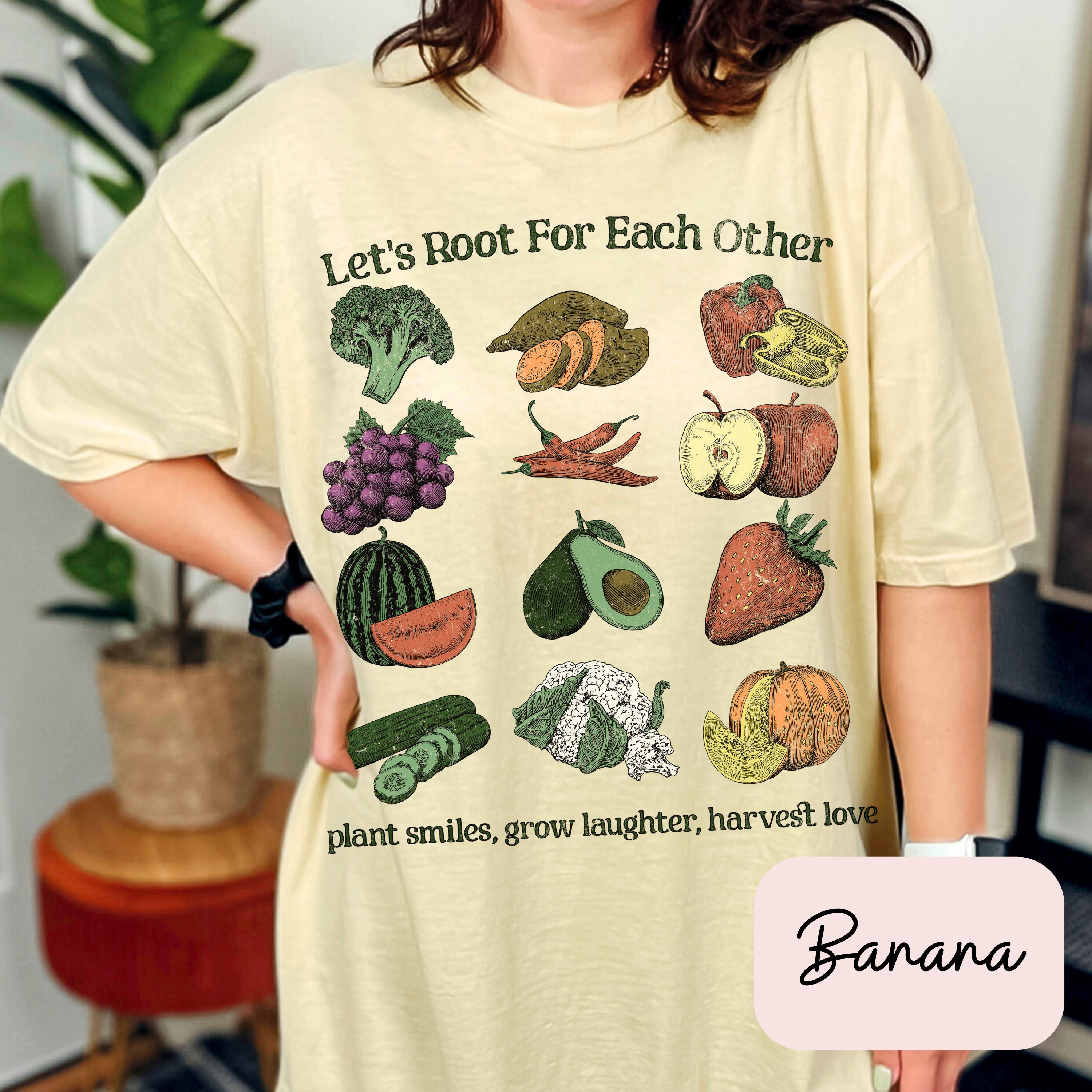 Let's Root for Each Other Comfort Colors T-shirt,vintage Gardening