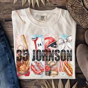 Chemise de maman de baseball personnalisée, chemise de maman de baseball surdimensionnée, chemise de numéro de baseball personnalisée, cadeau de baseball, t-shirt de fan de baseball, t-shirt de maman de sport