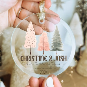 First Christmas Married Ornament,Mr Mrs Ornament,Personalized Wedding Gift,Newlywed Christmas Gift,Our First Christmas Ornament,wedding gift